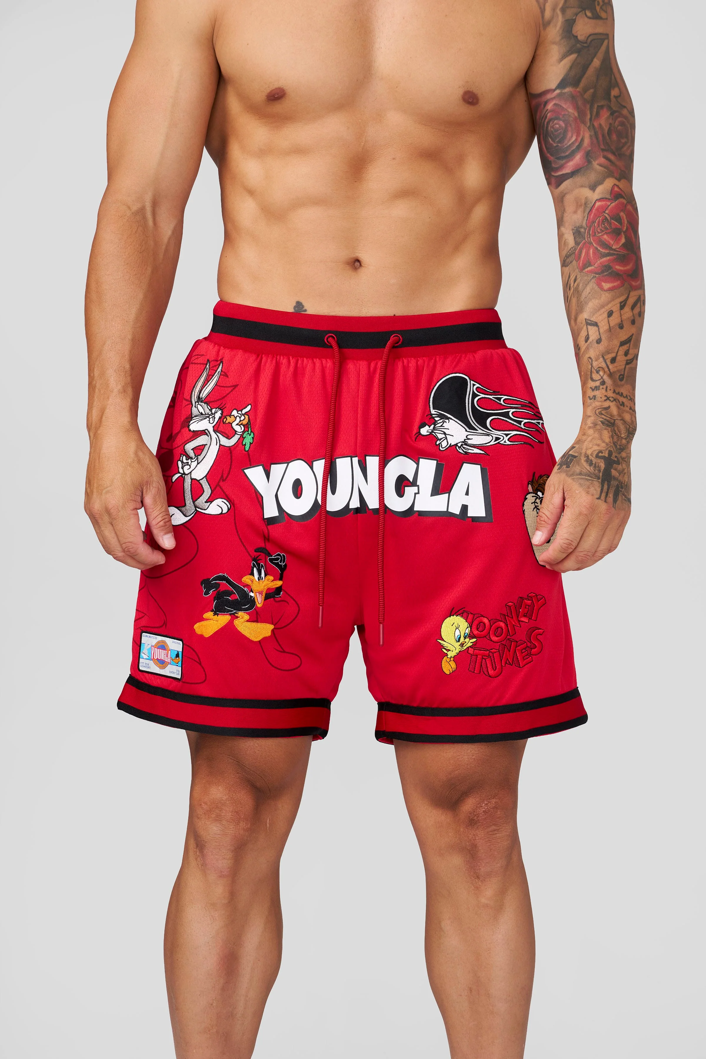 1071 - Looney Tunes Embroidered Patch Shorts - July 7th - Image 2