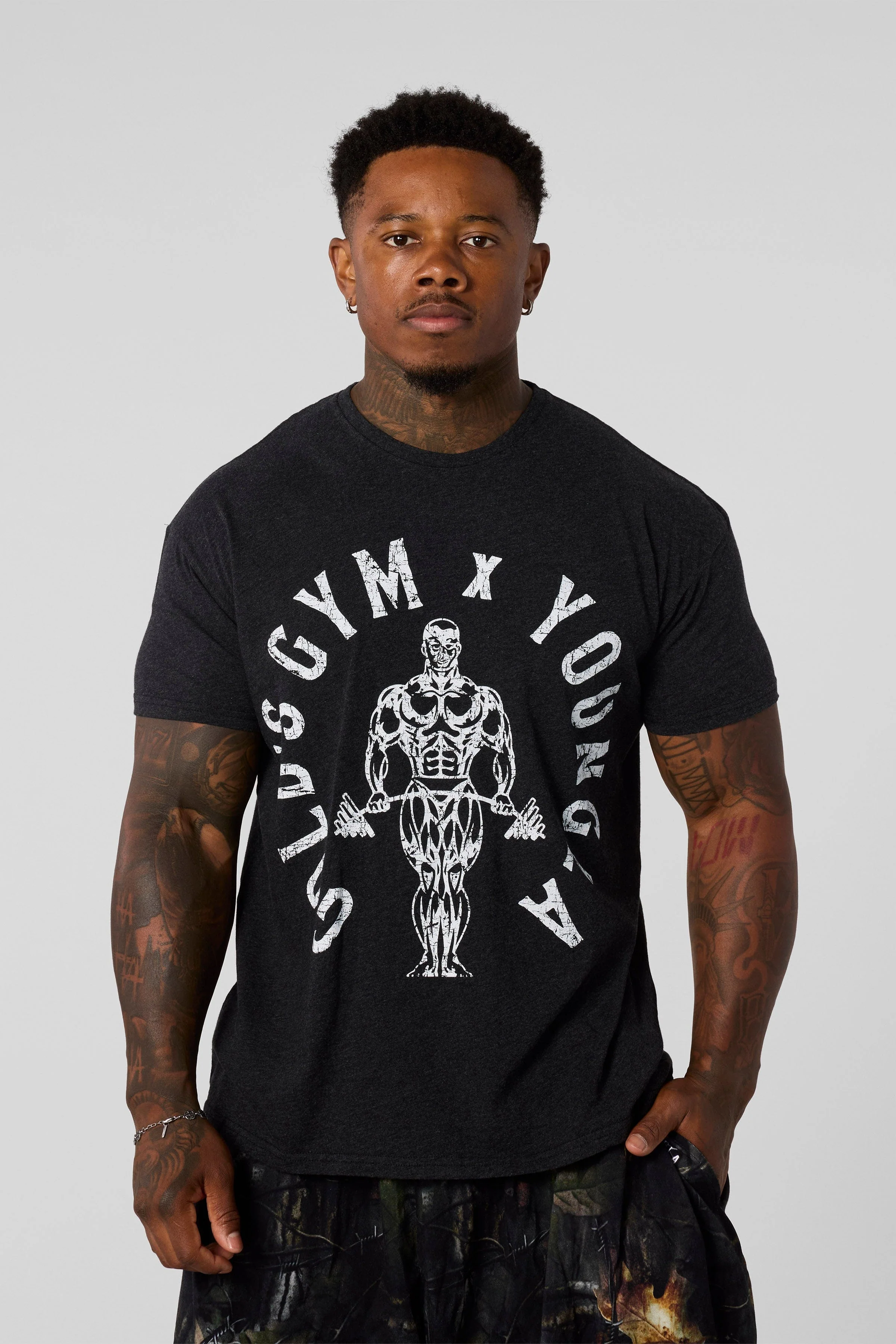 4206 - Gold's Gym Heather Tees - Image 2