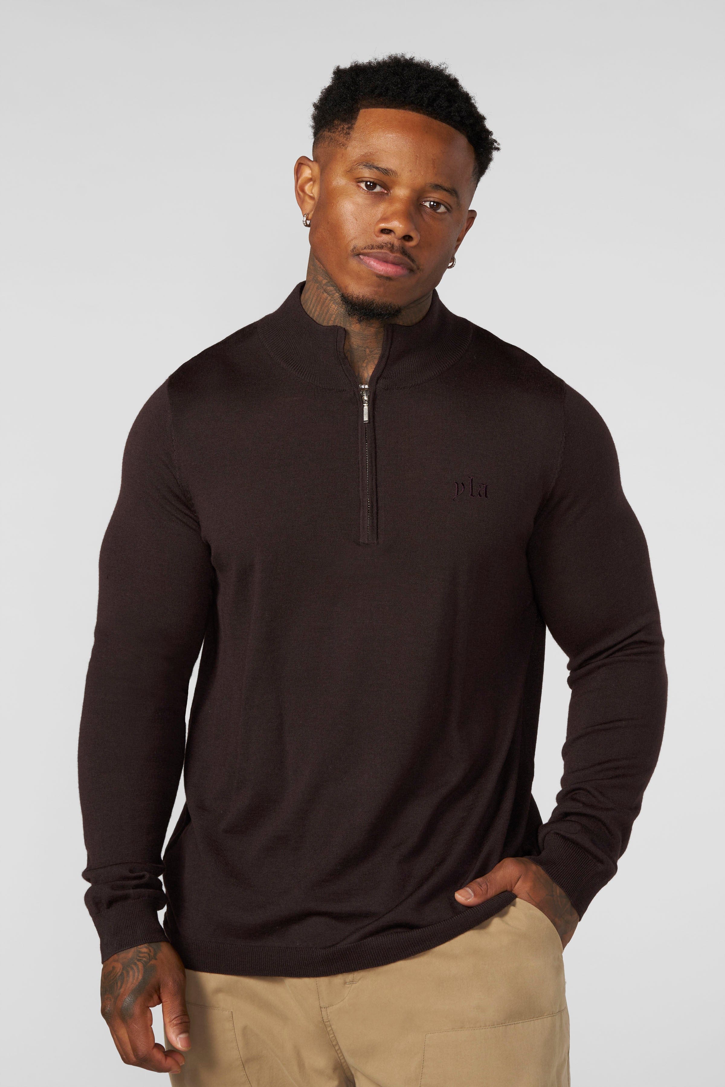 8048 - Monaco Wool Quarter-Zip Sweaters - Image 8