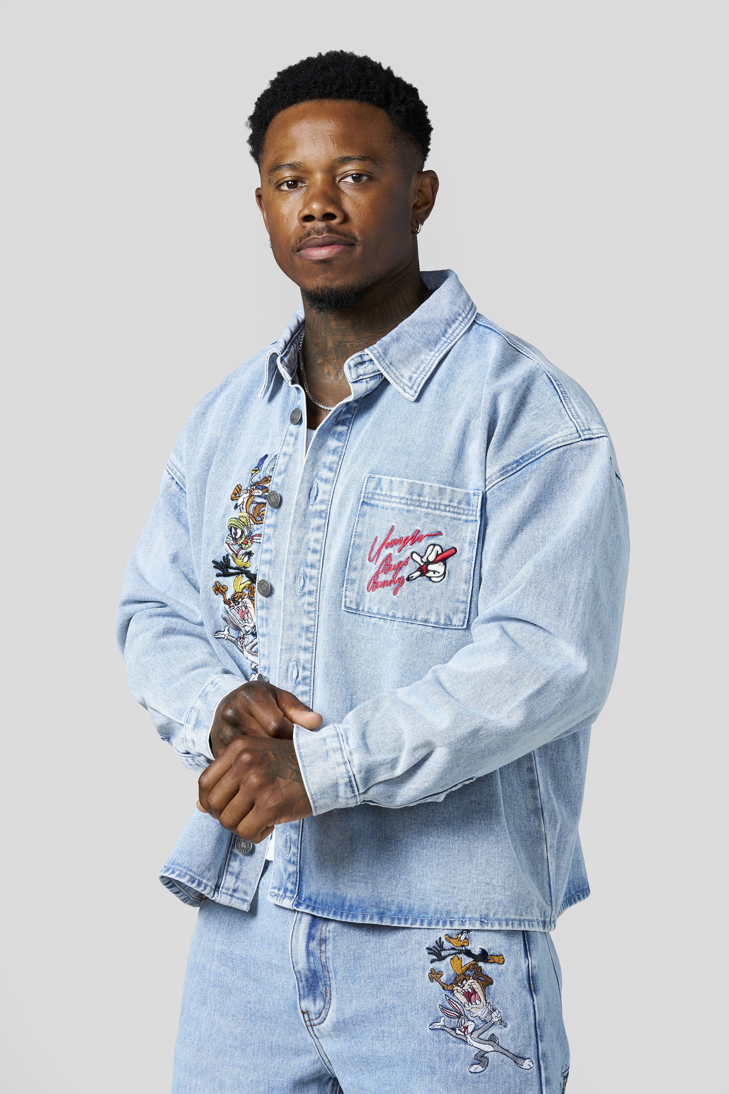8112 - Looney Tunes Denim Shirt - July 7th - Image 2
