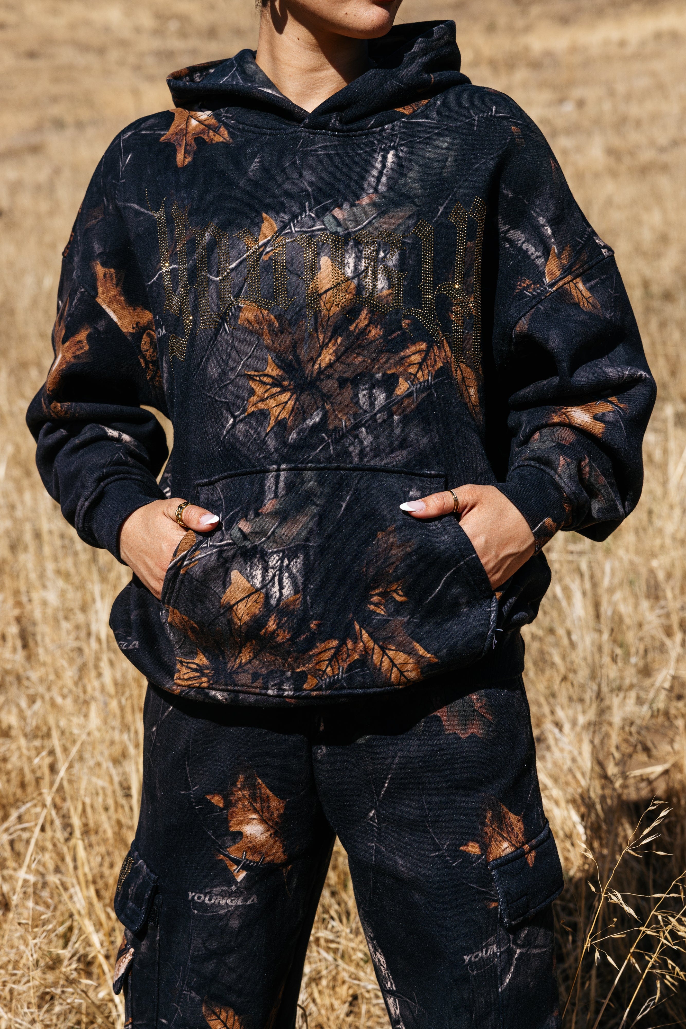 W5168 - Camo Bling Hoodie - Image 3